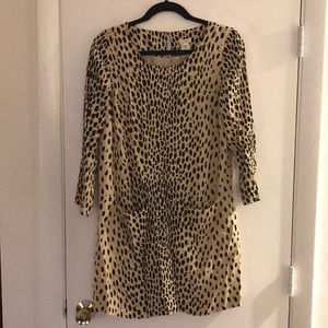 J Crew leopard shift dress